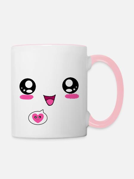 am süßesten - Tasse zweifarbig - Weiß/Pink