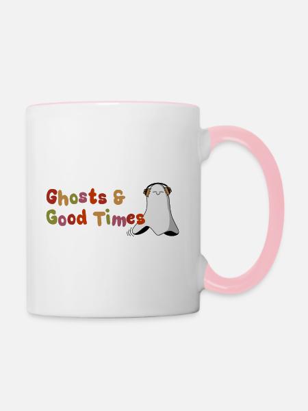Ghosts & Good Times - Tasse zweifarbig - Weiß/Pink