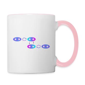 Van der Waals'sche On/Off-Beziehung - Tasse zweifarbig - Weiß/Pink - Rechts