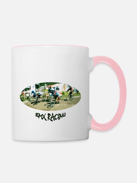 BMX (Begriffsklärung - Tasse zweifarbig - Weiß/Pink