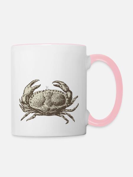 Meerestiere - Tasse zweifarbig - Weiß/Pink
