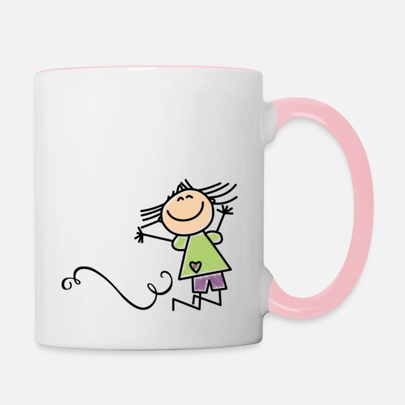 Content - Mug contrasté - blanc/rose