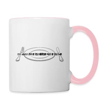 Animal Rights // Illustration - Contrasting Mug - white/pink - Right