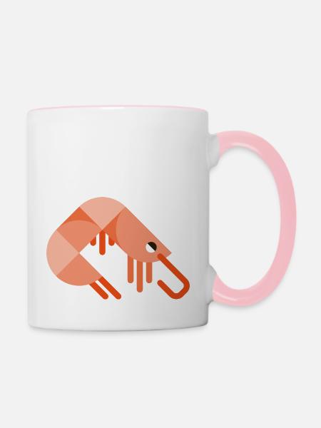 Meerestiere - Tasse zweifarbig - Weiß/Pink