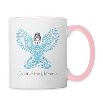Spirit of the Universe - blue - Tasse zweifarbig - Weiß/Pink - Rechts