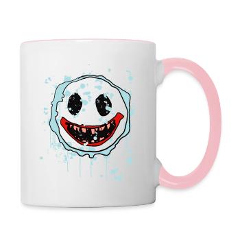 Halloween Monster - Tasse zweifarbig - Weiß/Pink - Rechts