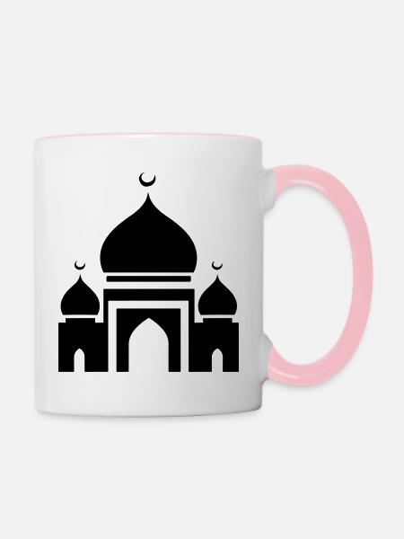 Moschee - Tasse zweifarbig - Weiß/Pink