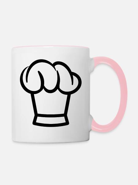 Küchenchef - Tasse zweifarbig - Weiß/Pink