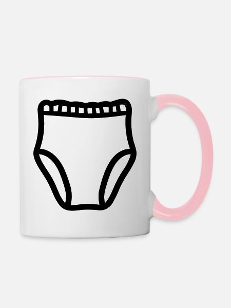 Schicht - Tasse zweifarbig - Weiß/Pink