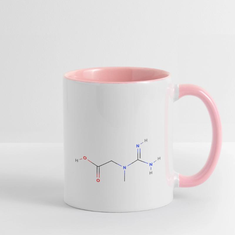 Molécule de créatine - Formule structurale colorée Mug contrasté