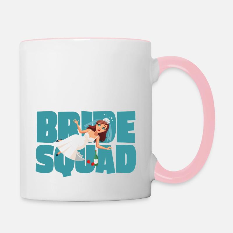 Bride Squad - Tasse zweifarbig - Weiß/Pink