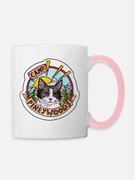 Campingplatz Pineywoods - Tasse zweifarbig - Weiß/Pink