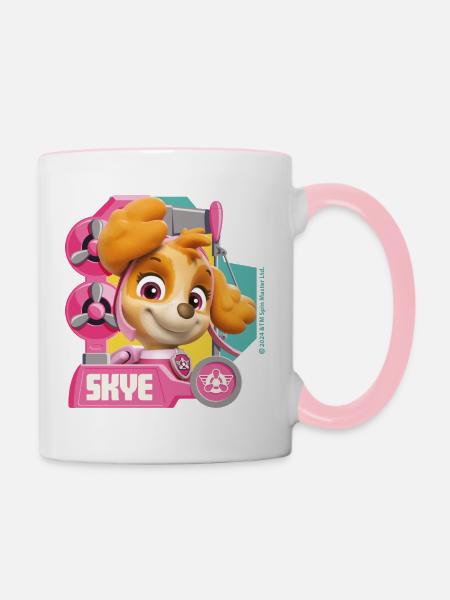 Paw Patrol Skye Charakterdesign - Tasse zweifarbig - Weiß/Pink