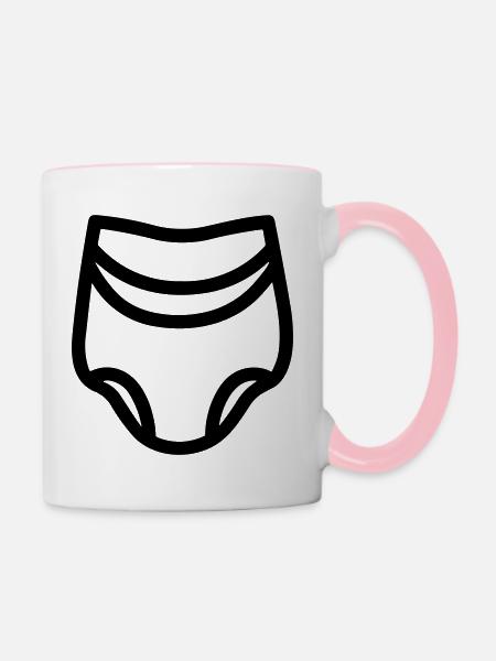 Schicht - Tasse zweifarbig - Weiß/Pink