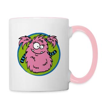 Drusel Sanaa mag es bunt! - Tasse zweifarbig - Weiß/Pink - Rechts
