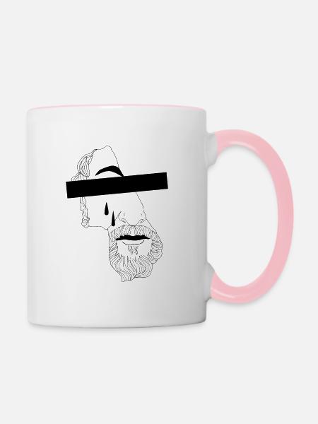 Statur - Tasse zweifarbig - Weiß/Pink