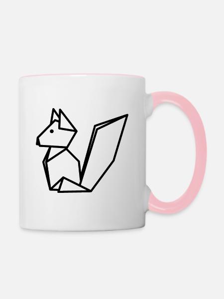 Fuchs - Tasse zweifarbig - Weiß/Pink