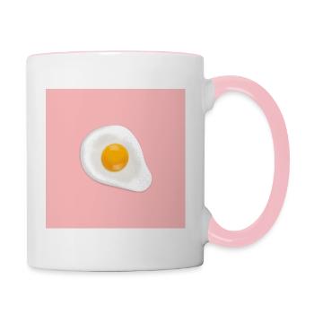 fried egg - Contrasting Mug - white/pink - Right