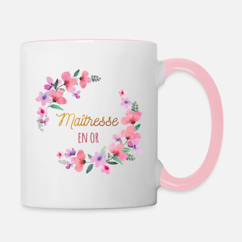 Golden Mistress - Contrasting Mug - white/pink