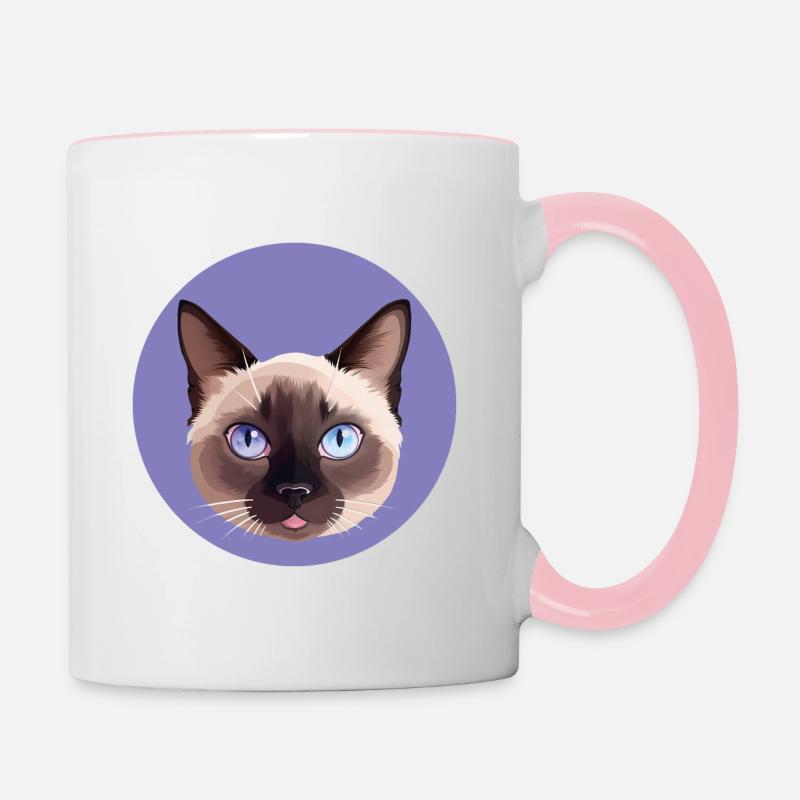 Tessa - Tasse zweifarbig - Weiß/Pink