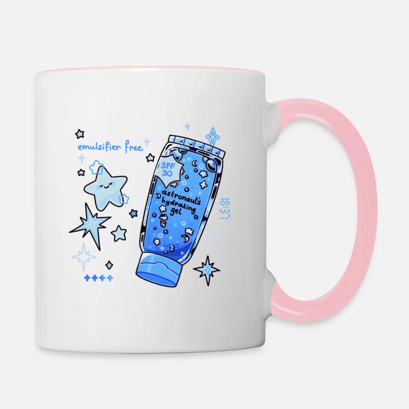 Astronaut Sunscreen - Contrasting Mug - white/pink