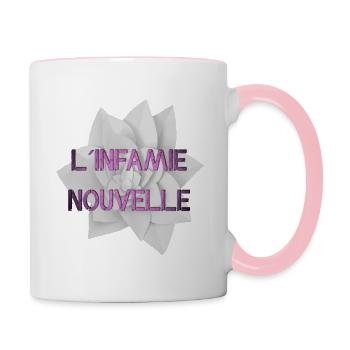L´infamie Nouvelle Ed. Paperflower Un - Tasse zweifarbig - Weiß/Pink - Rechts