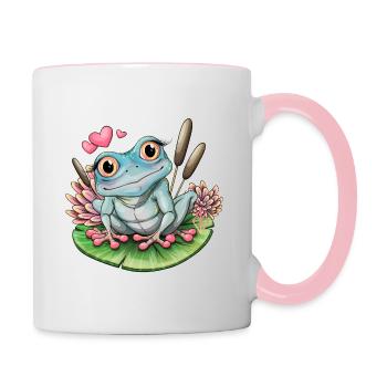 Grenouille - Mug contrasté - blanc/rose - Droite