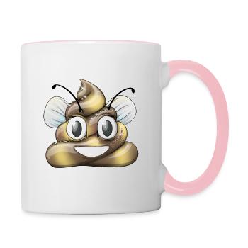 Hummelkot - Tasse zweifarbig - Weiß/Pink - Rechts