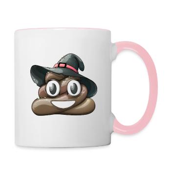 Hexenhaufen Kacke ab - Tasse zweifarbig - Weiß/Pink - Rechts