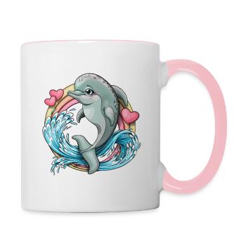 Dolphin - Contrasting Mug - white/pink - Right