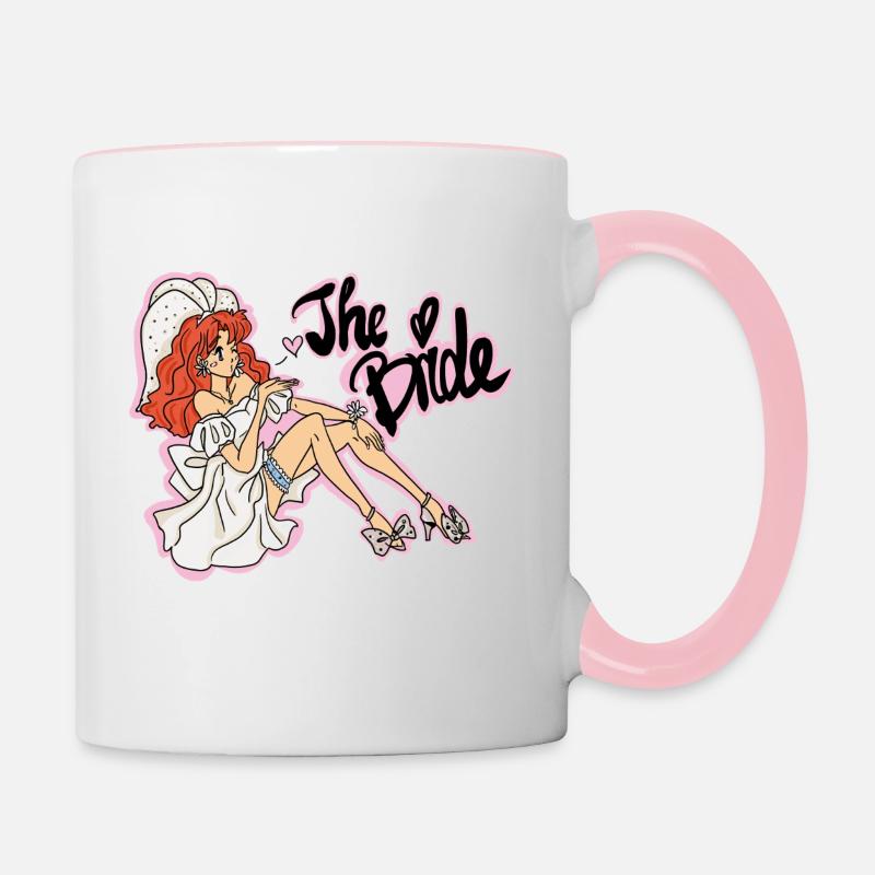 Die Braut - Hochzeit - the bride - Contrasting Mug - white/pink