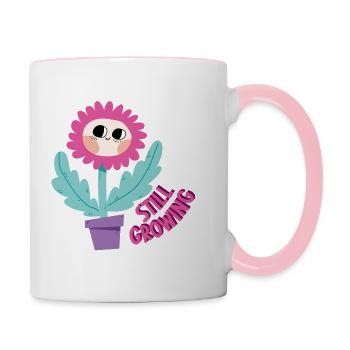Still Growing - Tasse zweifarbig - Weiß/Pink - Rechts