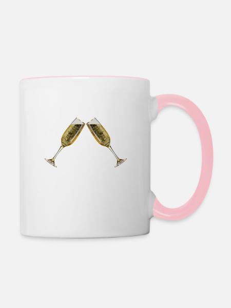 gläser - Tasse zweifarbig - Weiß/Pink