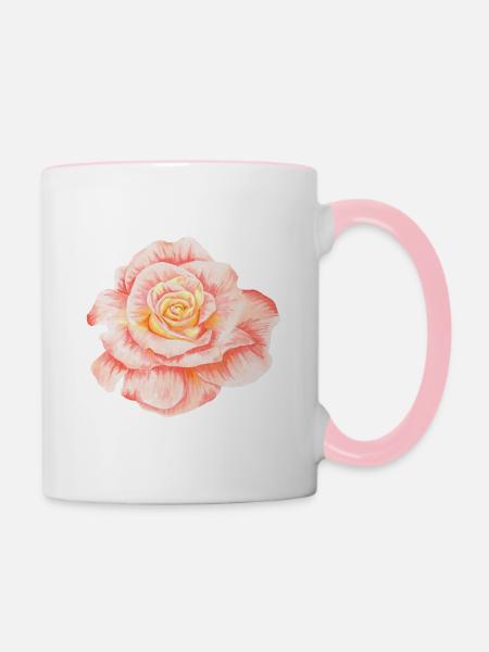 FLOWER - Tasse zweifarbig - Weiß/Pink