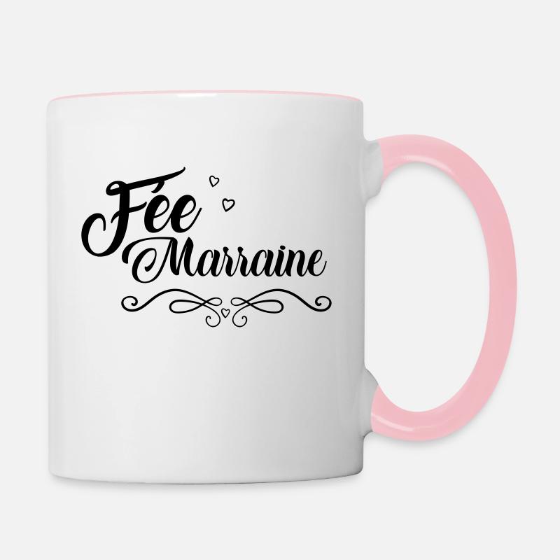 Gute Fee - Tasse zweifarbig - Weiß/Pink