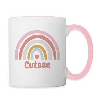 Cuteee - Tasse zweifarbig - Weiß/Pink - Rechts