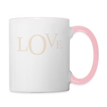 AMOUR Printemps - Mug contrasté - blanc/rose - Droite