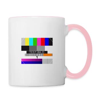 TV Test Image Big Bang Mac Display Capture d’écran - Mug contrasté - blanc/rose - Droite