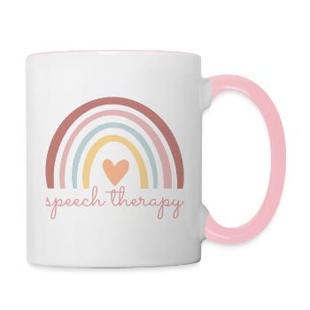 Sprachtherapie I - Tasse zweifarbig - Weiß/Pink - Rechts