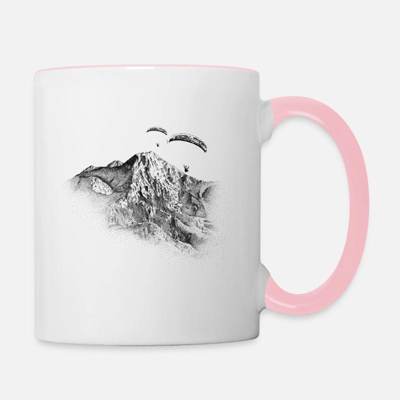 Mittagskogel Hike & Fly Paragliding - Contrasting Mug - white/pink