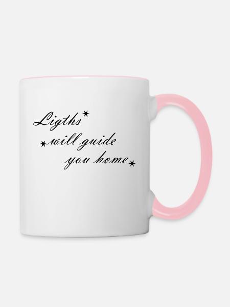Lights - Tasse zweifarbig - Weiß/Pink