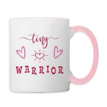 Tiny Warrior - Encouragement - Lucky Charm - Contrasting Mug - white/pink - Right