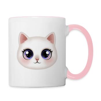 Chaton 😻 - Mug contrasté - blanc/rose - Droite