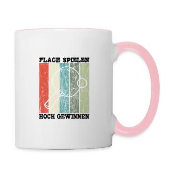 Tischtennis - Tasse zweifarbig - Weiß/Pink - Rechts