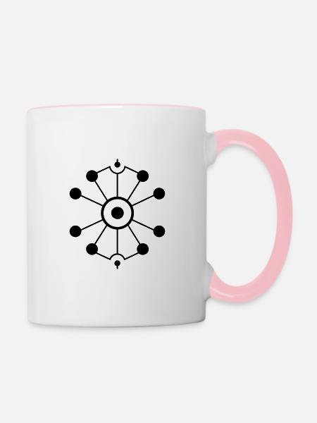 Molekül - Tasse zweifarbig - Weiß/Pink