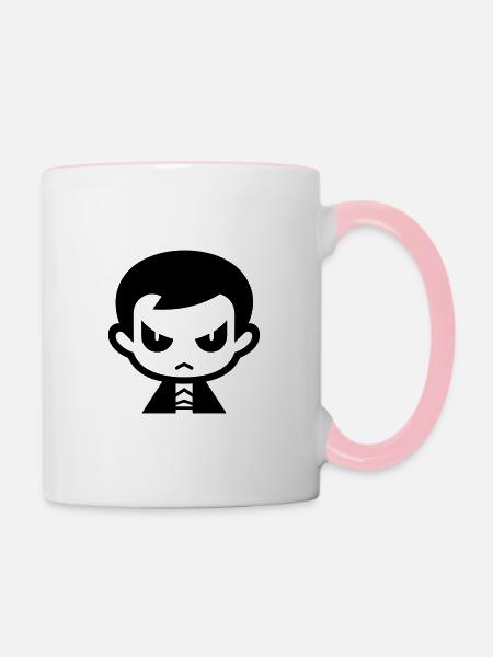 Vampir - Tasse zweifarbig - Weiß/Pink