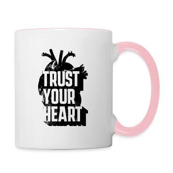 Trust Your Heart - Contrasting Mug - white/pink - Right