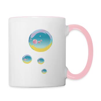 Bubbles - Contrasting Mug - white/pink - Right