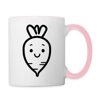Carotte - Mug contrasté - blanc/rose - Droite
