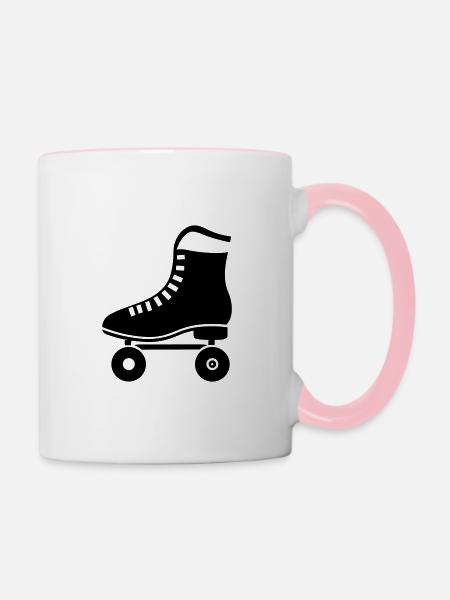Walze - Tasse zweifarbig - Weiß/Pink